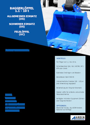 Łyżki do koparek Arden R10G22