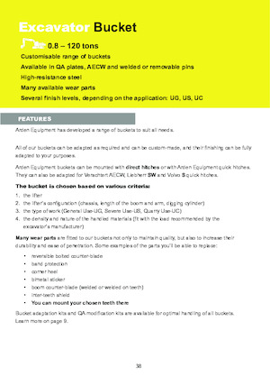 Łyżki do koparek Arden R60CT1