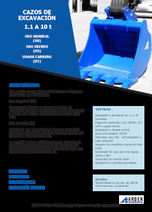 Łyżki do koparek Arden R10G22