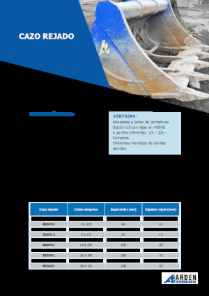 Łyżki do koparek Arden R30V31S