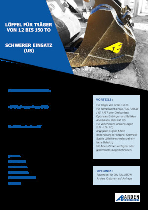 Łyżki do koparek Arden R30S31