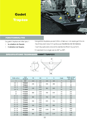 Łyżki do koparek Arden T25G45