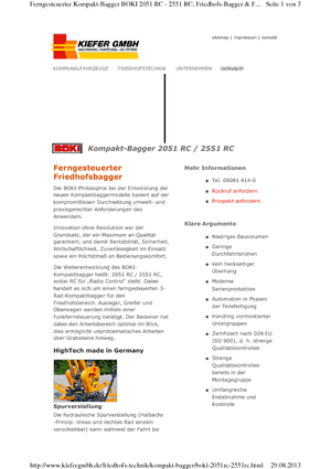 Koparka do kopania grobów Reform Werke Boki 2051 RC
