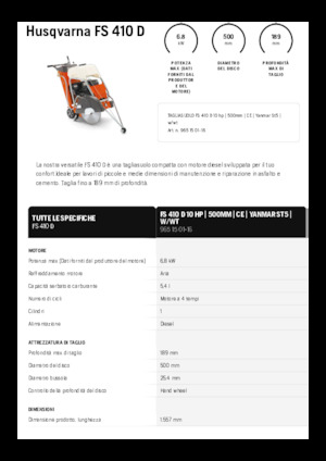 Przecinarki jezdne Husqvarna FS 410 D