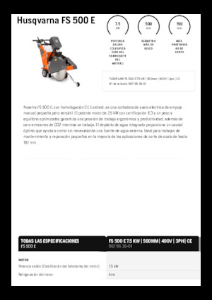 Przecinarki jezdne Husqvarna FS 500 E