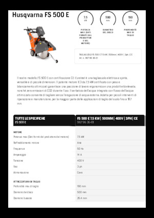 Przecinarki jezdne Husqvarna FS 500 E