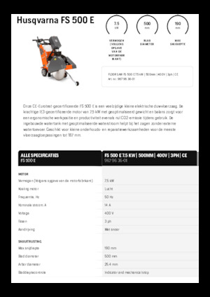 Przecinarki jezdne Husqvarna FS 500 E