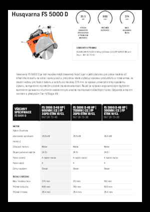 Przecinarki jezdne Husqvarna FS 5000 D