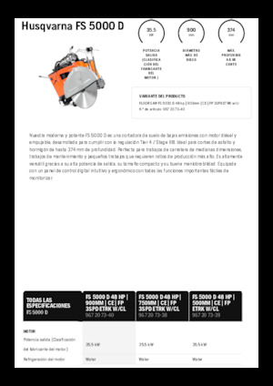 Przecinarki jezdne Husqvarna FS 5000 D