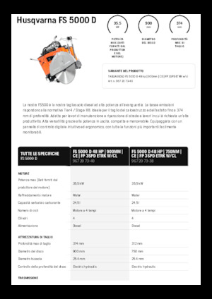 Przecinarki jezdne Husqvarna FS 5000 D