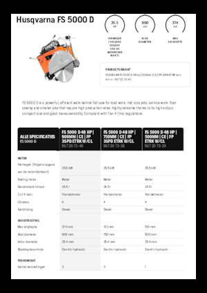 Przecinarki jezdne Husqvarna FS 5000 D