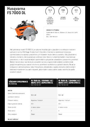 Przecinarki jezdne Husqvarna FS 7000 DL