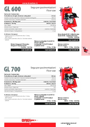 Przecinarki jezdne Breaker GL 700-09