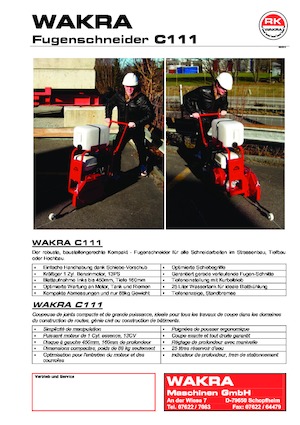 Przecinarki jezdne WAKRA C 111