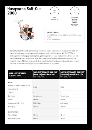 Przecinarki jezdne Husqvarna Soff-Cut® 2000
