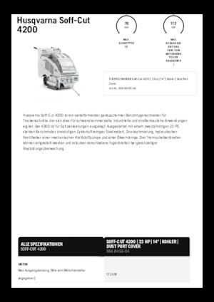 Przecinarki jezdne Husqvarna Soff-Cut® 4200