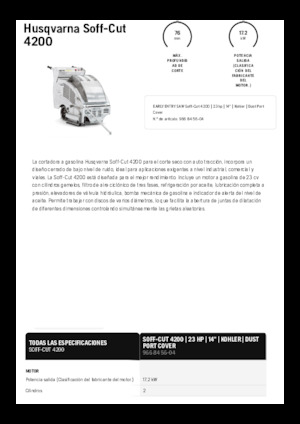 Przecinarki jezdne Husqvarna Soff-Cut® 4200