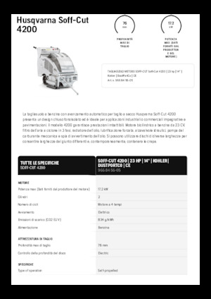 Przecinarki jezdne Husqvarna Soff-Cut® 4200