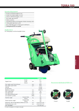 Przecinarki jezdne Imer Terra 500