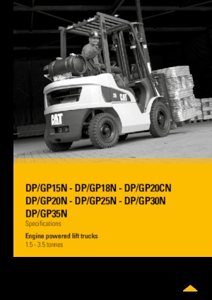 Wózki widłowe z silnikiem wysokoprężnym Caterpillar DP30N