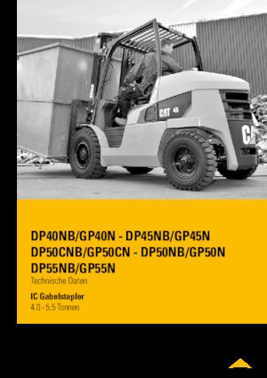 Wózki widłowe z silnikiem wysokoprężnym Caterpillar DP40NB