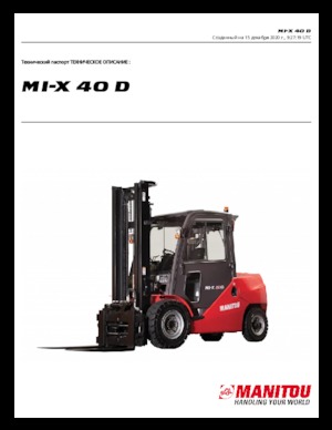 Wózki widłowe z silnikiem wysokoprężnym Manitou MI-X 40 D