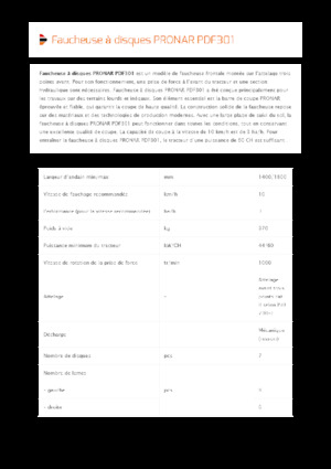 Kosiarka dyskowa bez kondycjonera mocowana z przodu Pronar PDF 301