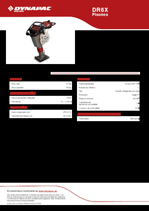 Ubijaki wibracyjne diesel i benzynowe Dynapac DR6X 