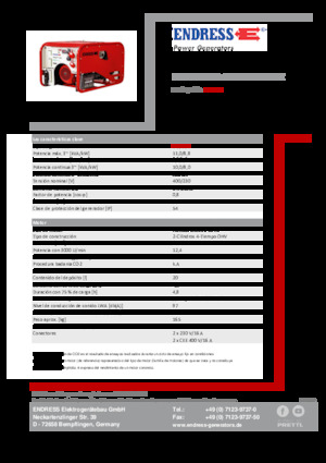 Agregaty prądotwórcze z silnikiem spalinowym Endress ESE 1006 DHG-GT ES ISO Duplex