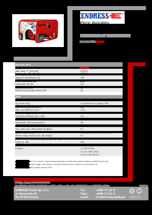 Agregaty prądotwórcze z silnikiem spalinowym Endress ESE 1006 HG-GT ES ISO Duplex