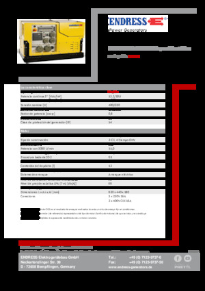 Agregaty prądotwórcze z silnikiem spalinowym Endress ESE 1308 DBG ES DIN Super Silent Plus