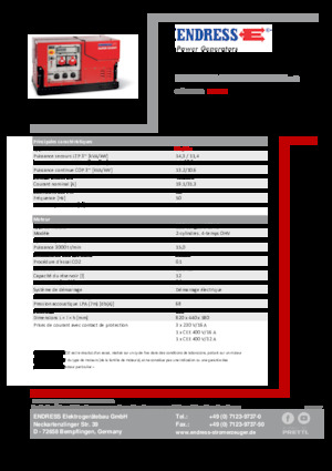 Agregaty prądotwórcze z silnikiem spalinowym Endress ESE 1308 DBG ES ISO Duplex Silent
