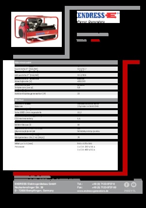 Agregaty prądotwórcze z silnikiem spalinowym Endress ESE 1506 DHS-GT ES 