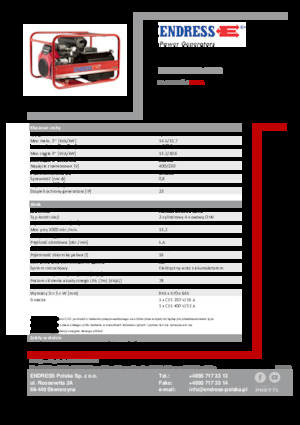 Agregaty prądotwórcze z silnikiem spalinowym Endress ESE 1506 DHS-GT ES 