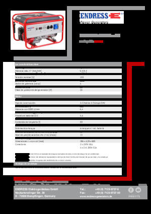 Agregaty prądotwórcze z silnikiem spalinowym Endress ESE 606 HS-GT ES