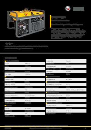 Agregaty prądotwórcze z silnikiem spalinowym Wacker Neuson GP9700A