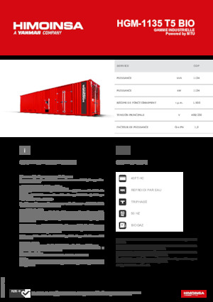 Agregaty prądotwórcze z silnikiem spalinowym HIMOINSA HGM-1135 T5 BIO