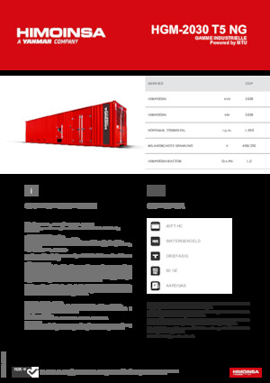 Agregaty prądotwórcze z silnikiem spalinowym HIMOINSA HGM-2030 T5 NG