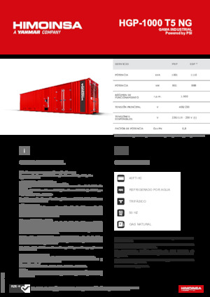 Agregaty prądotwórcze z silnikiem spalinowym HIMOINSA HGP-1000 T5 NG