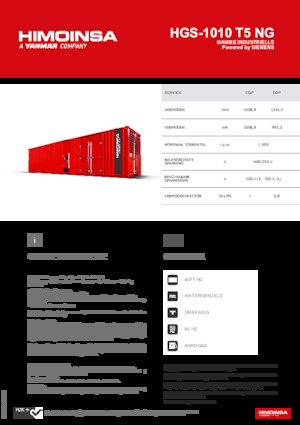 Agregaty prądotwórcze z silnikiem spalinowym HIMOINSA HGS-1010 T5 NG