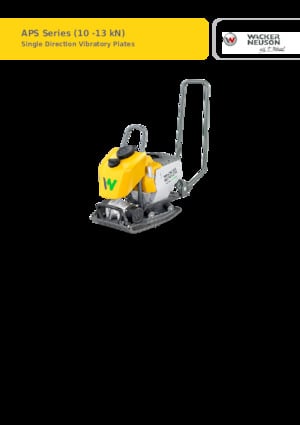 Jednokierunkowe Zagęszczarki / płyty wibracyjne Wacker Neuson APS1135e