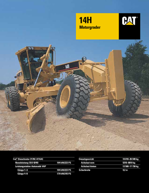 Równiarki Caterpillar 14H