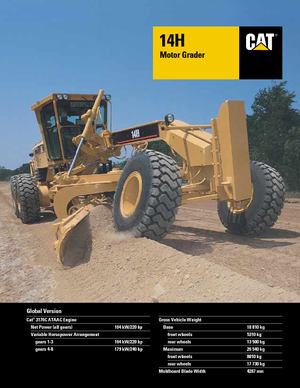 Równiarki Caterpillar 14H