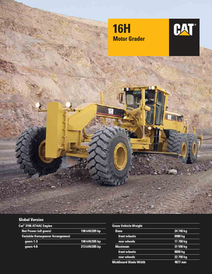 Równiarki Caterpillar 16H