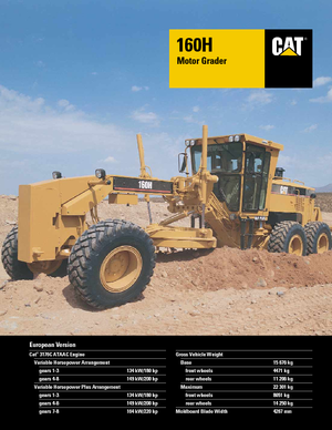 Równiarki Caterpillar 160H