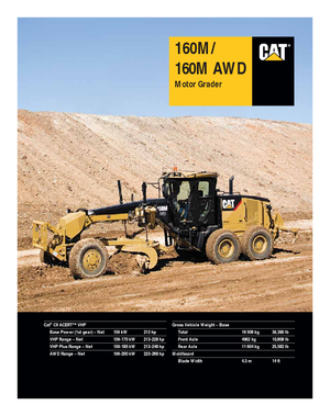 Równiarki Caterpillar 160M
