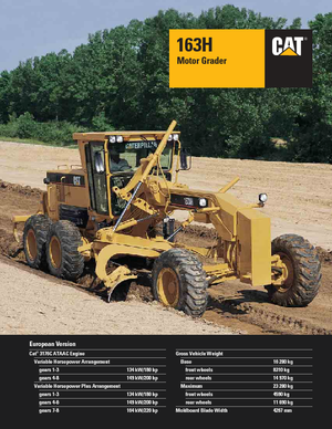 Równiarki Caterpillar 163H