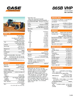 Równiarki Case 865B