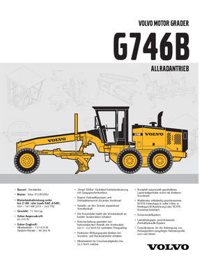 Równiarki Volvo G746B