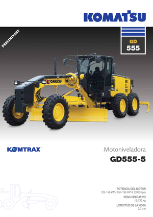 Równiarki Komatsu GD555-5